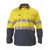 2 Tone Hi Vis Lightweight Cotton Drill Shirt with Reflective Tape